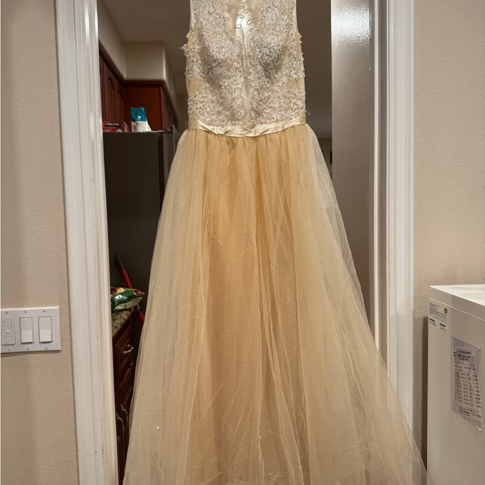 Elegant Formal Gown – Lace & Tulle Ball Gown Style (Size: Xs-S)